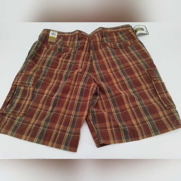 Nwt DOCKERS Washed Cargo Men's Y2K Plaid Browns - Picture 1 of 5
